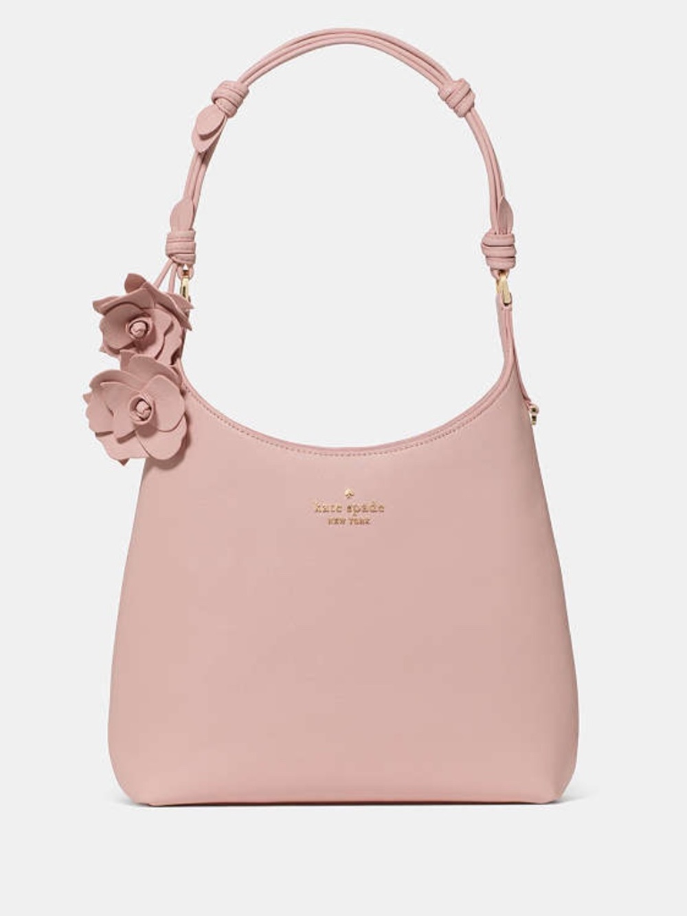 Kate Spade New York 454 Floral Handle Small Shoulder Bag Rose Smoke